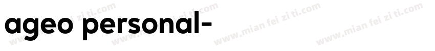 ageo personal字体转换